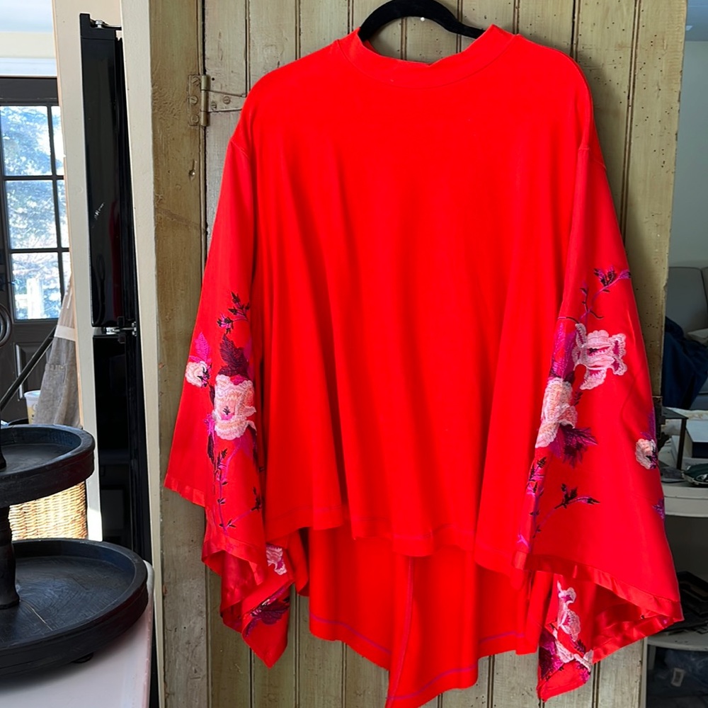 Free People Scarlet Floral Tunic